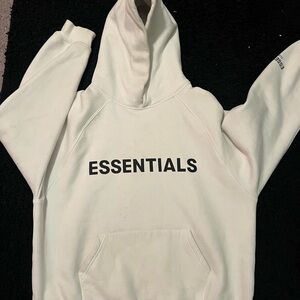 Essentials White Men's Hoodie